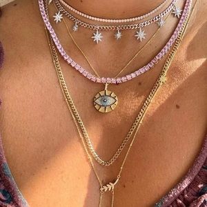 Gold Evil Eye Necklace